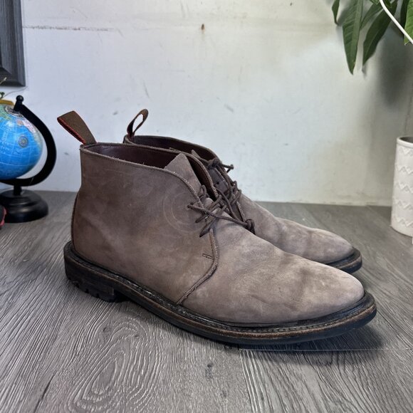 ALLEN EDMONDS Mens Surrey Weather Proof Chukka Boot Brown Suede Sz 9.5D USA Made
